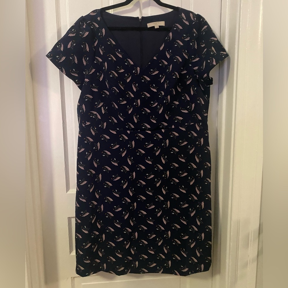 LOFT Navy Blue Plus Dress w/ pockets
